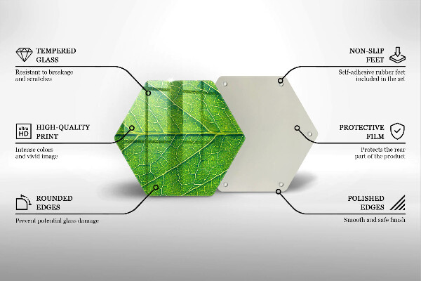 Kitchen worktop protector Leaf lines nature