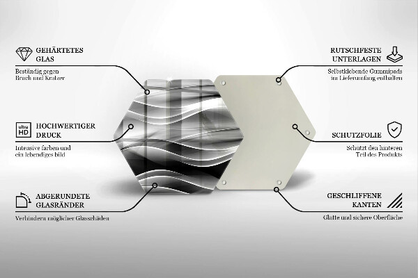 Kitchen worktop protector Abstraction of smoke lines