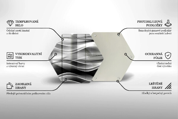 Kitchen worktop protector Abstraction of smoke lines