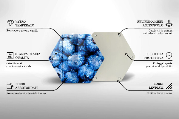 Kitchen worktop protector Juicy blueberries