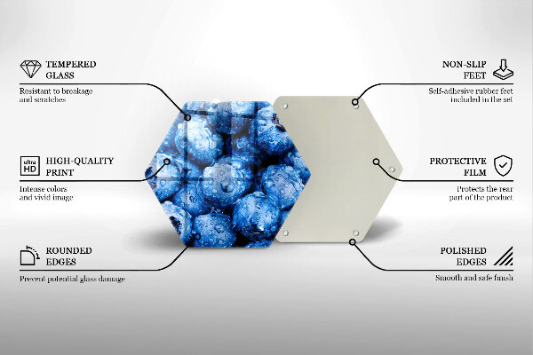 Kitchen worktop protector Juicy blueberries