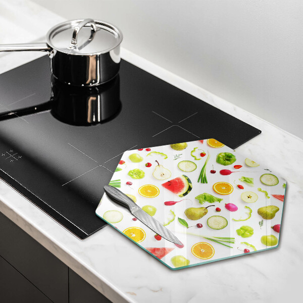 Kitchen worktop protector Fruit and vegetables pattern