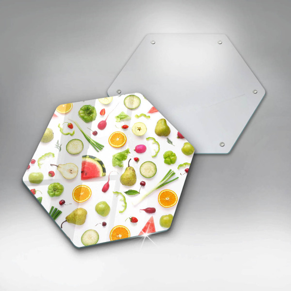 Kitchen worktop protector Fruit and vegetables pattern