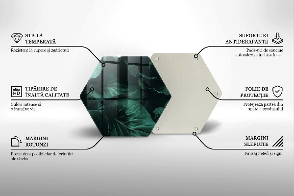 Kitchen worktop protector Wild dark leaves