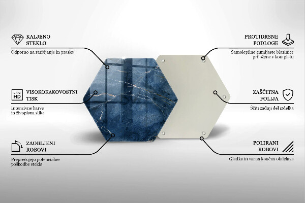 Chopping board glass Stone texture marble