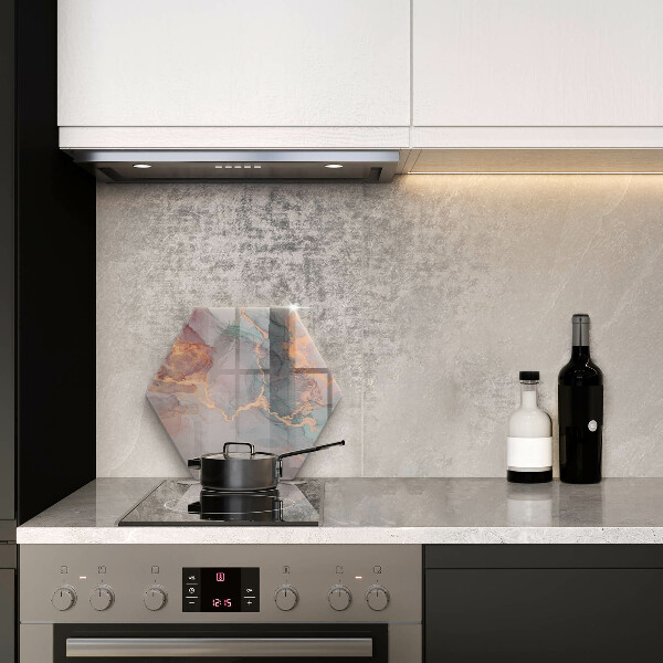 Chopping board glass Marble with gold