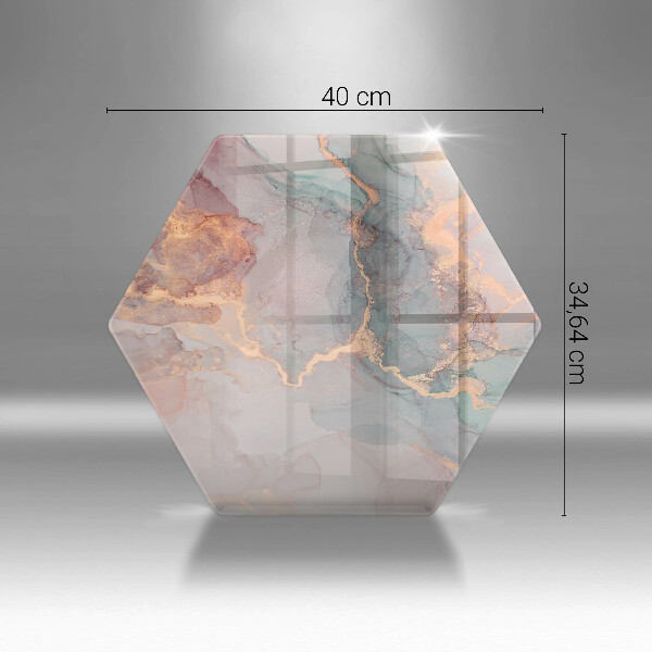 Chopping board glass Marble with gold