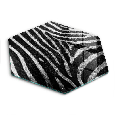 Chopping board glass Zebra stripes