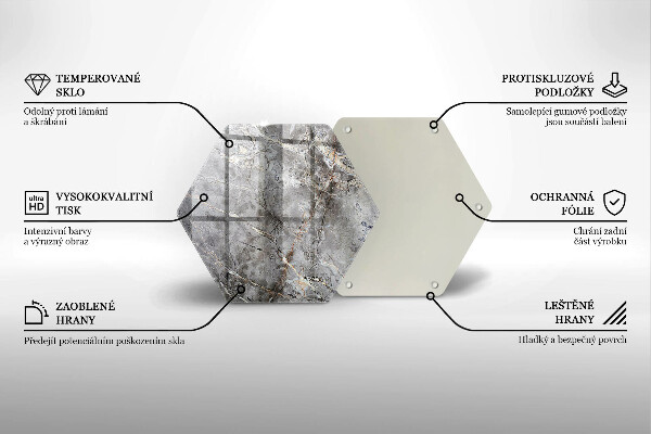 Chopping board glass Stone texture