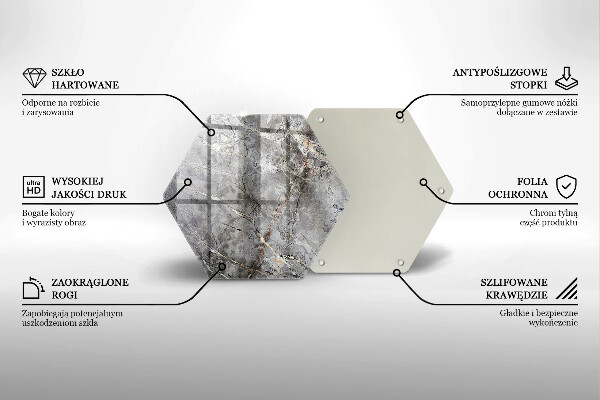 Chopping board glass Stone texture