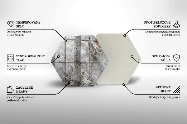 Chopping board glass Stone texture