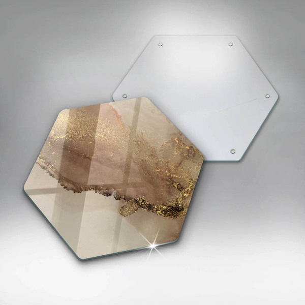 Chopping board glass Abstraction gold