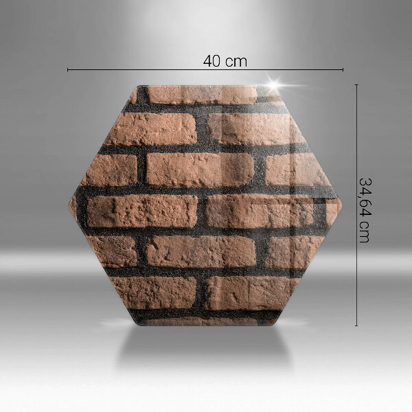 Chopping board glass Brick wall