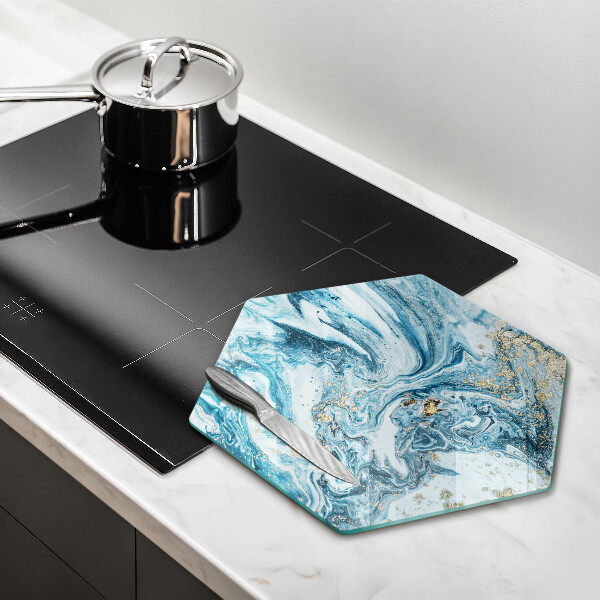 Chopping board glass Structure with gold
