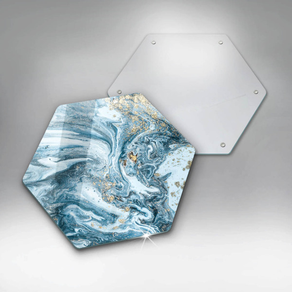 Chopping board glass Structure with gold