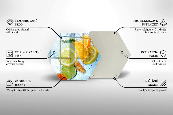 Kitchen worktop protector Juicy citrus water