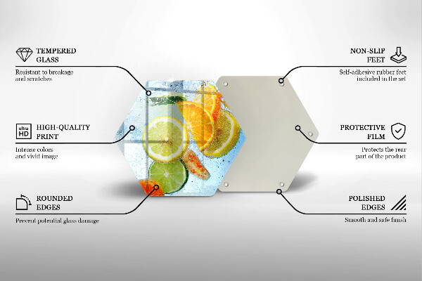 Kitchen worktop protector Juicy citrus water