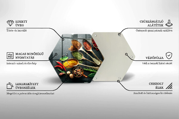 Chopping board glass Kitchen spices