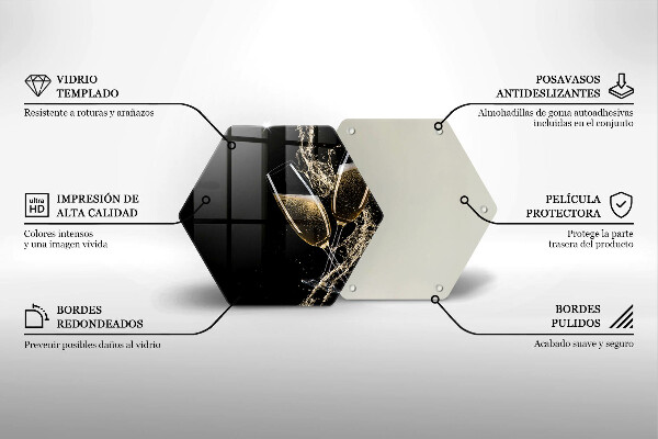 Chopping board glass Champagne glasses