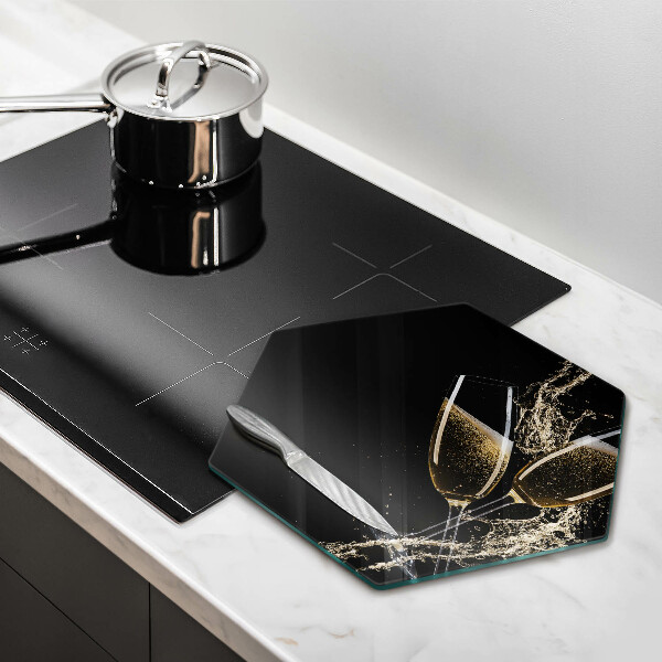 Chopping board glass Champagne glasses