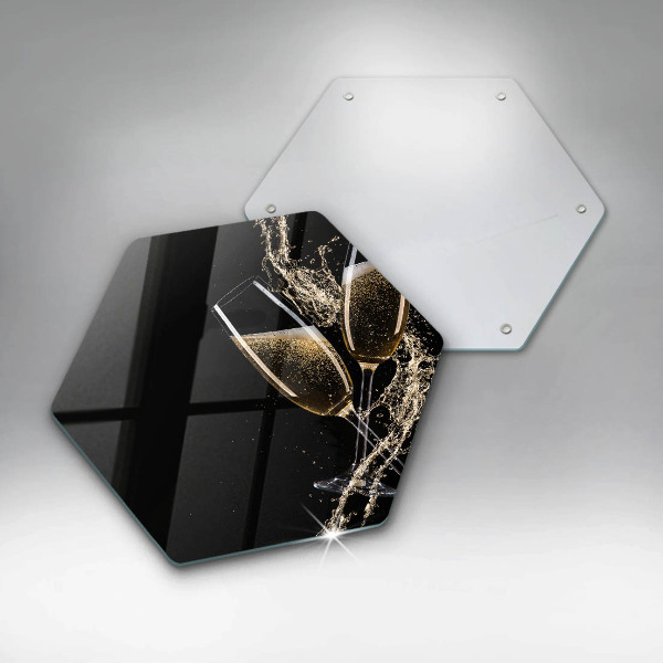 Chopping board glass Champagne glasses