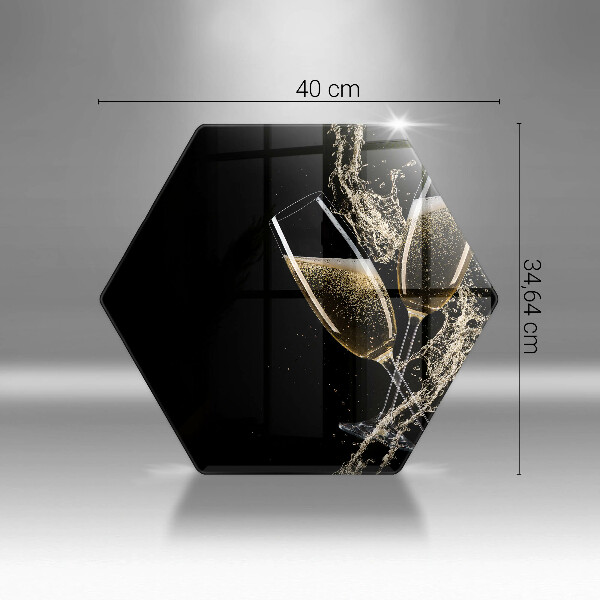 Chopping board glass Champagne glasses