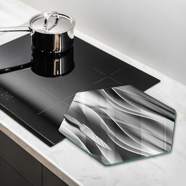 Chopping board glass Abstraction mild lines