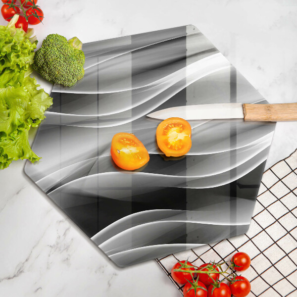 Chopping board glass Abstraction mild lines