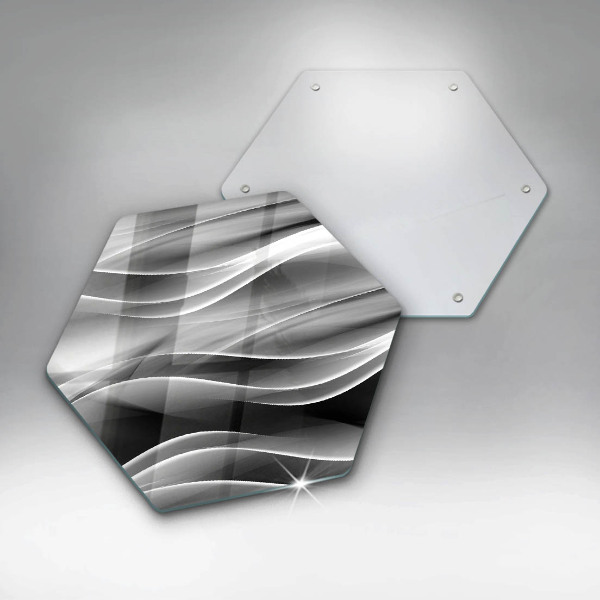 Chopping board glass Abstraction mild lines