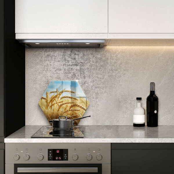 Chopping board glass Cereals in the field