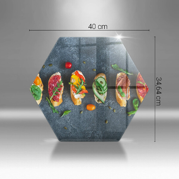 Chopping board glass Colorful Sandwiches