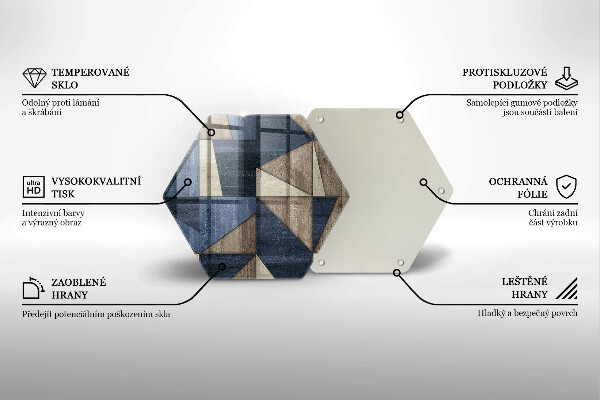 Chopping board glass Geometric abstraction