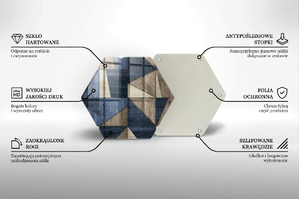 Chopping board glass Geometric abstraction