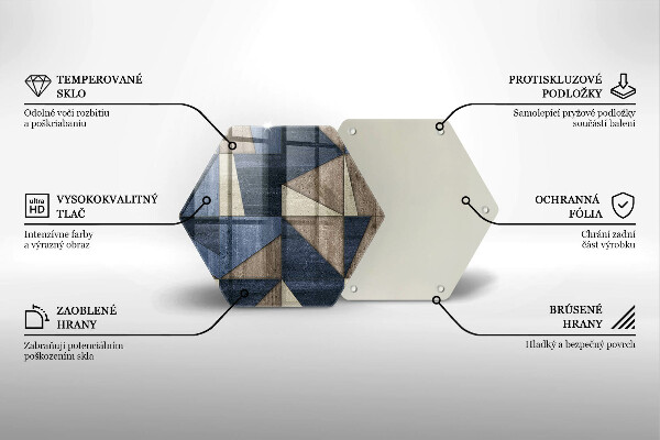 Chopping board glass Geometric abstraction