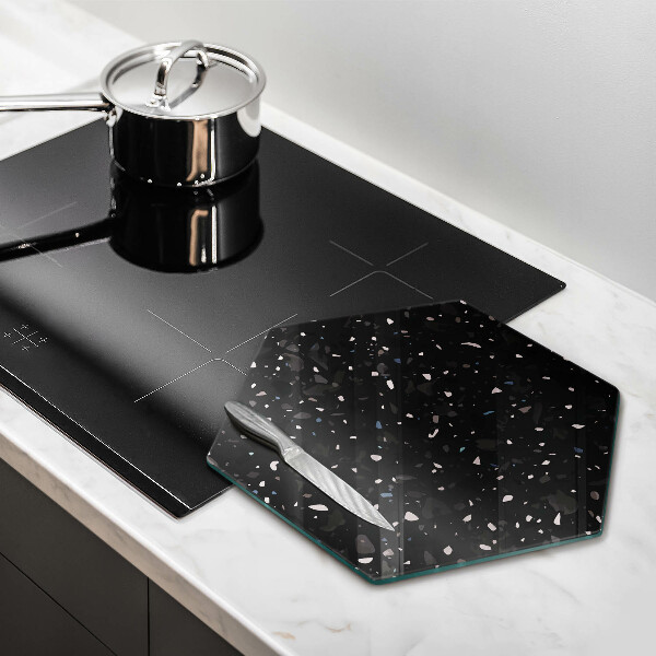 Chopping board glass Dark stone