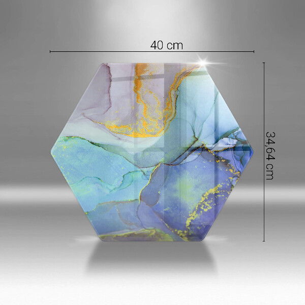 Chopping board glass Cracked stone gold