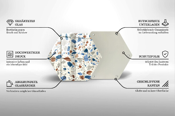 Chopping board glass Decorative stone stone