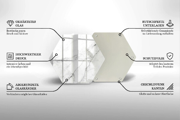 Kitchen worktop protector Elegant marble texture