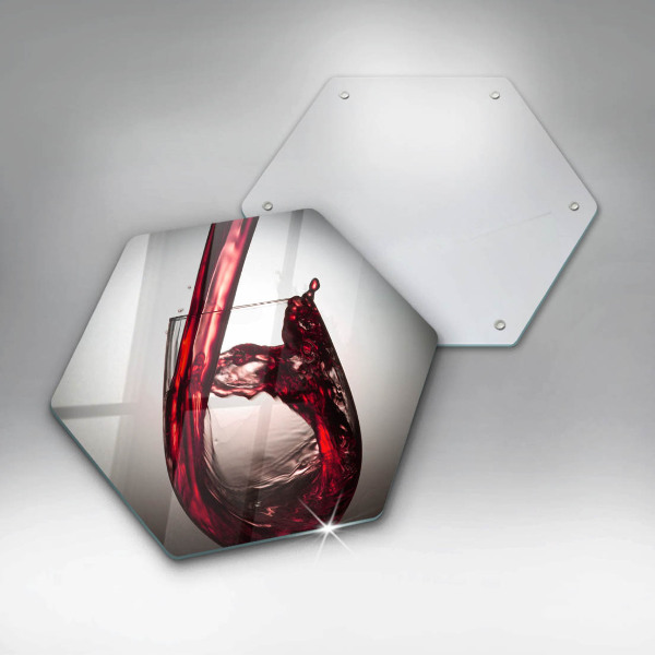 Kitchen worktop protector Glass and red wine