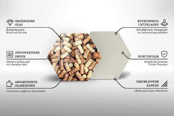 Kitchen worktop protector Wine corks pattern