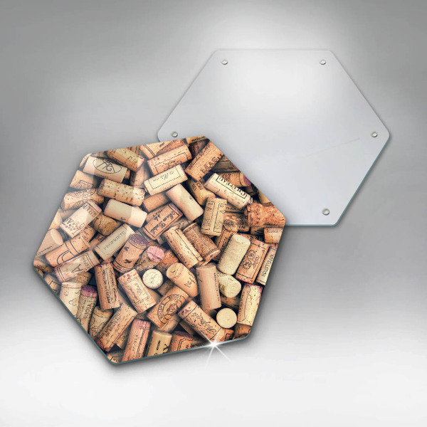 Kitchen worktop protector Wine corks pattern