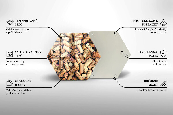 Kitchen worktop protector Wine corks pattern