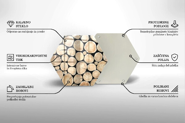Kitchen worktop protector Wood trunks of the tree