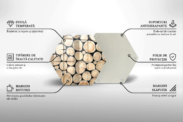 Kitchen worktop protector Wood trunks of the tree