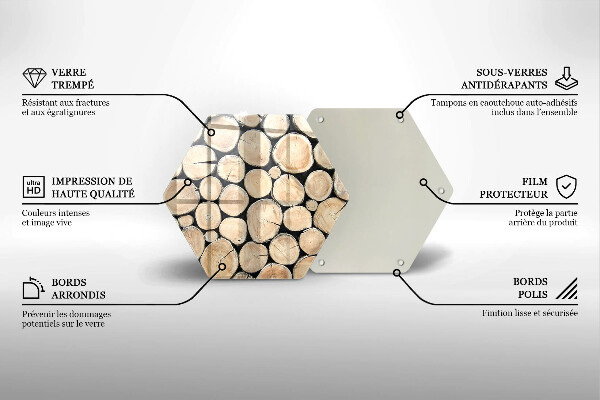 Kitchen worktop protector Wood trunks of the tree
