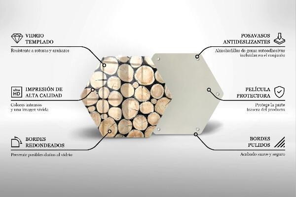 Kitchen worktop protector Wood trunks of the tree