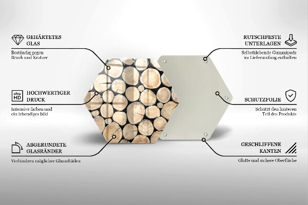 Kitchen worktop protector Wood trunks of the tree