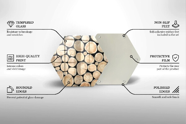 Kitchen worktop protector Wood trunks of the tree
