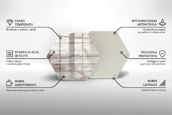 Kitchen worktop protector Old wood boards