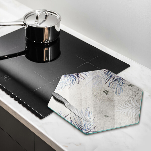 Chopping board glass Subtle leaves